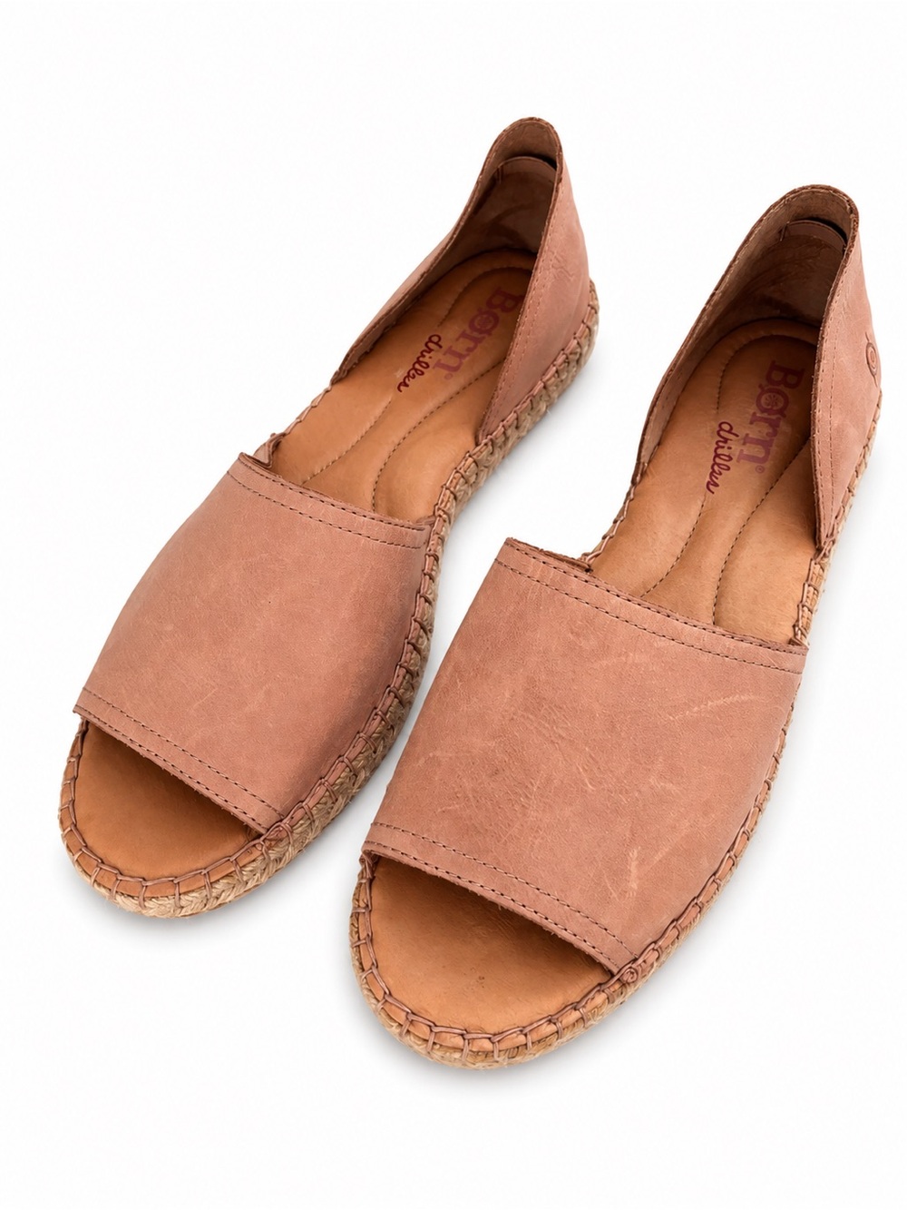 🌸 Born Drilles Leather d’Orsay Espadrille Flats – Women’s 11M 🌸